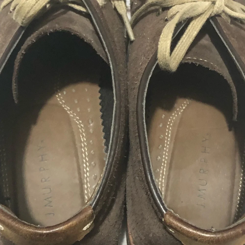 Johnston & Murphy J. Murphy Brown Suede Chukka Boots with Stitch Academia sz 12M - Picture 10 of 13